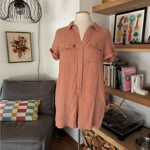 Aerie Terracotta Shorts Romper